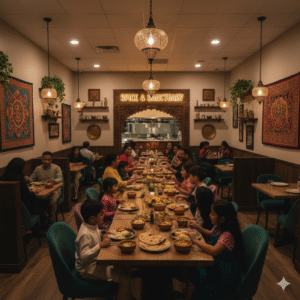 Family dining at Bhavy’s Kitchen – Uppal