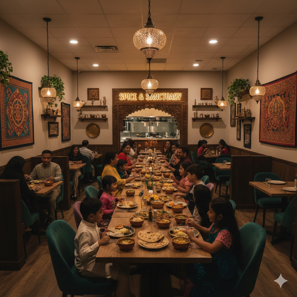 Family dining at Bhavy’s Kitchen – Uppal