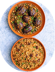 Bagara with Masala Vankay